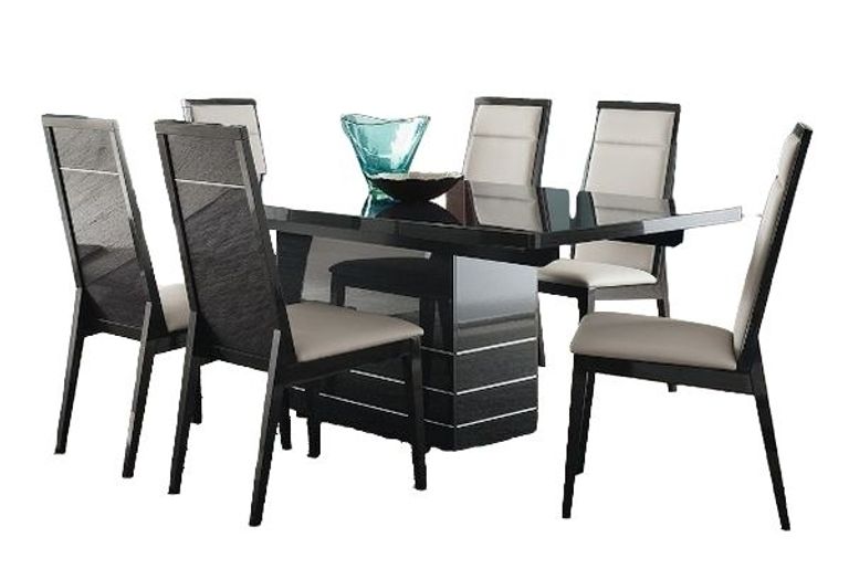 Versilia Extending Dining Set - 6-8 Seater - 160-210cm - Black