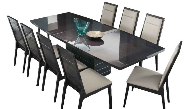 Versilia Extending Dining Set - 8-10 Seater - 196-250cm - Black