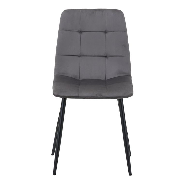 Axel Round Dining Set - 4 Seater - 120cm - Black Fluted - with 4 Chairs