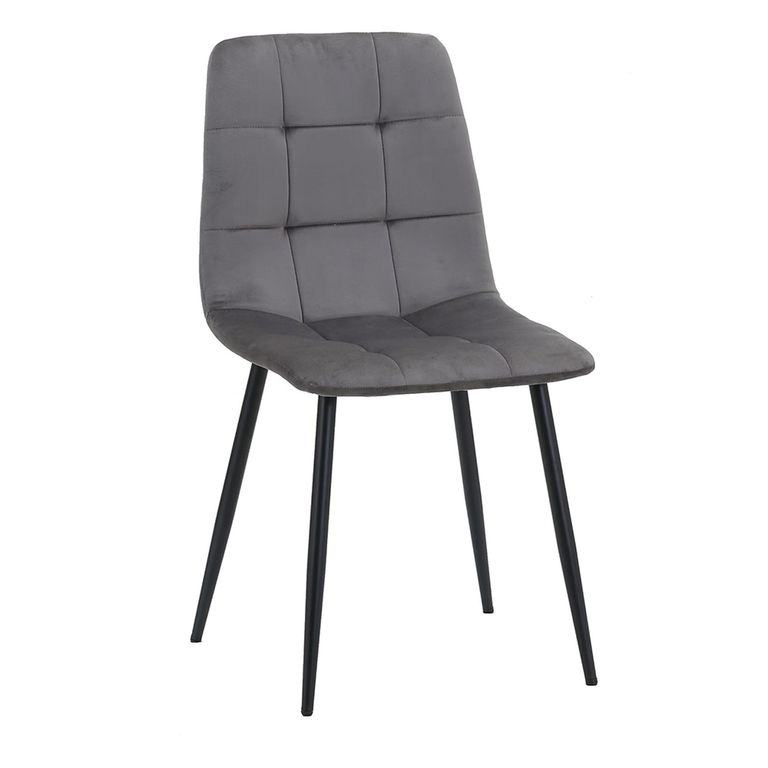 Axel Round Dining Set - 4 Seater - 120cm - Black Fluted - with 4 Chairs