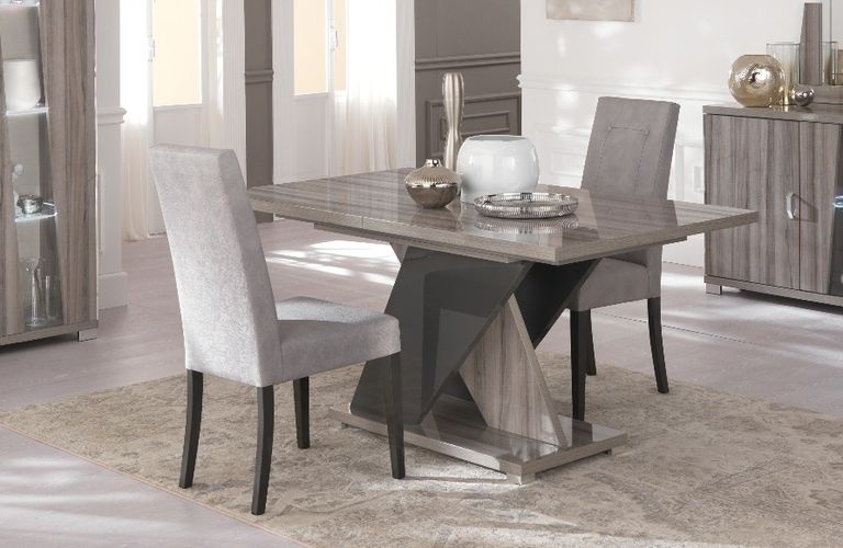 Bagni Extending Dining Set with 4 Fabric Dining Chair