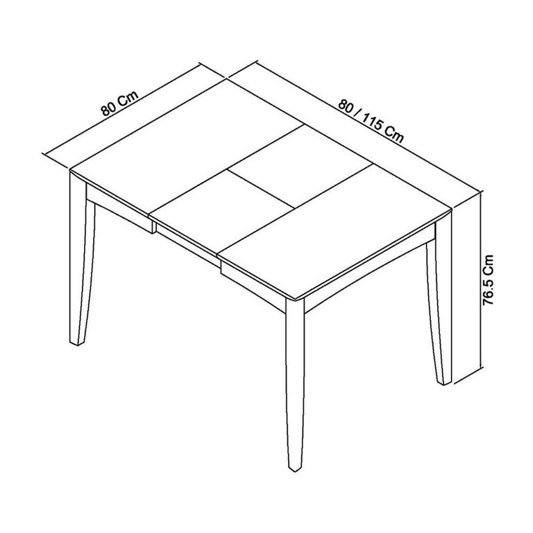 Bergen Grey Washed Oak Extending Dining Table Set - 2-4 Seater - 80cm-115cm - 2 Slatted Back Grey Bonded Leather Chairs