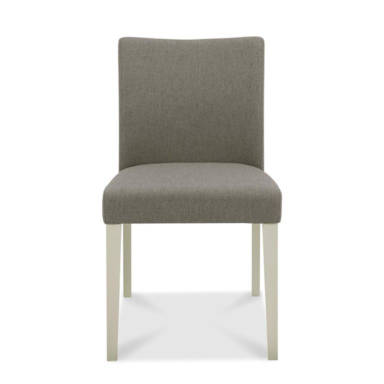 Bergen Grey Washed Oak Extending Dining Table Set - 2-4 Seater - 80cm-115cm - 4 Titanium Fabric Chairs