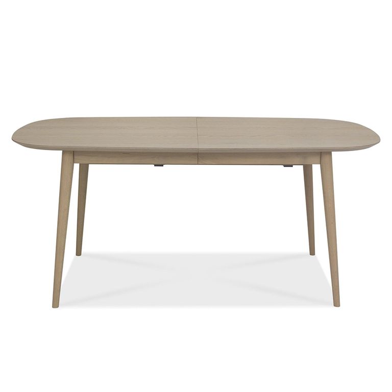 Dansk Scandi Oak Extending Dining Table Set - 6-8 Seater - 175cm-215cm - 6 Ilva Spindle Chairs - Scandi Oak