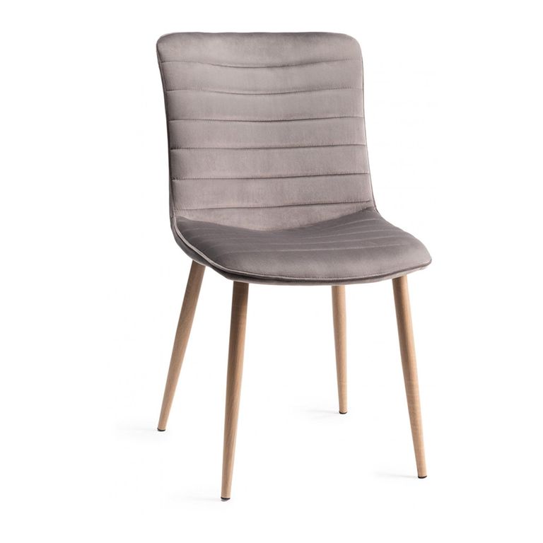 Dansk Scandi Oak Dining Table Set - Eriksen Dark Grey Velvet Chairs