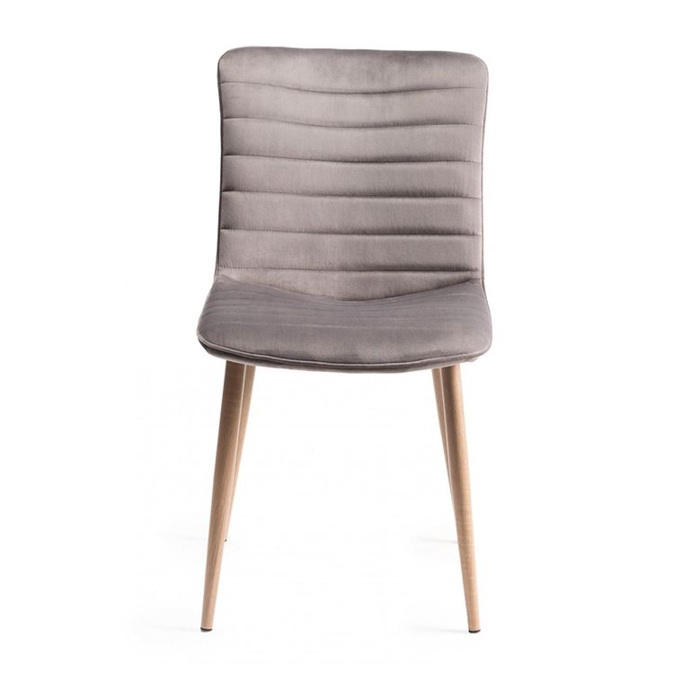 Dansk Scandi Oak Dining Table Set - Eriksen Dark Grey Velvet Chairs