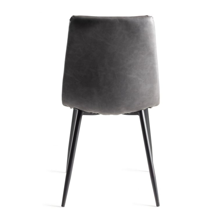 Dansk Scandi Oak Dining Table Set - Mondrian Dark Grey Faux Leather Chairs