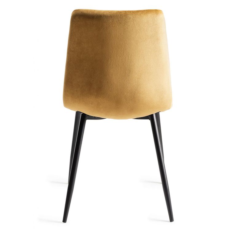 Dansk Scandi Oak Dining Table Set - Mondrian Mustard Velvet Chairs