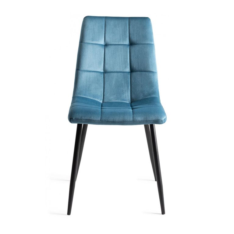 Dansk Scandi Oak Dining Table Set - Mondrian Petrol Blue Velvet Chairs