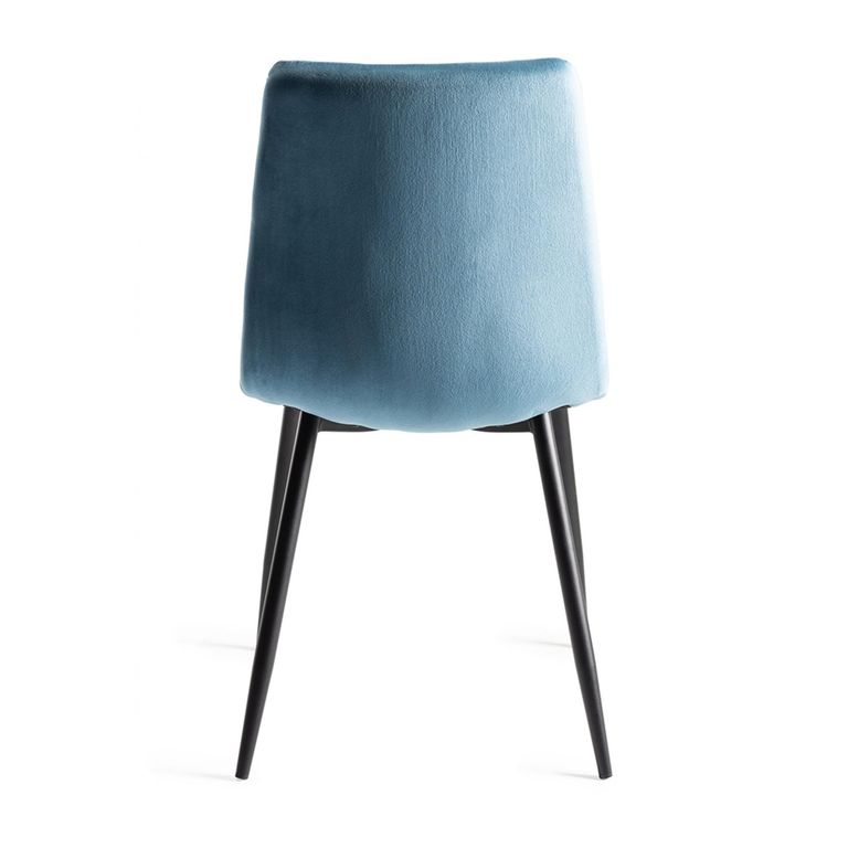 Dansk Scandi Oak Dining Table Set - Mondrian Petrol Blue Velvet Chairs