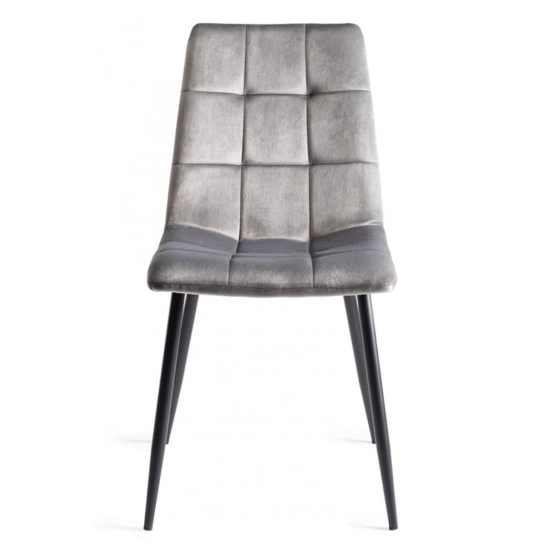 Martini Glass Dining Table Set - 6 Seater - 140cm - 4 Mondrian Grey Velvet Chairs