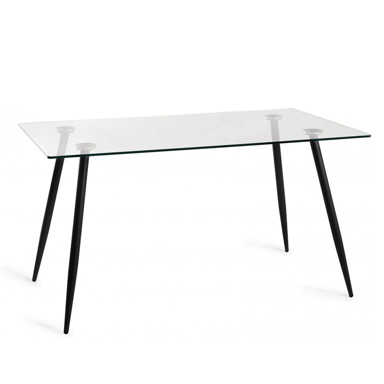 Martini Glass Dining Table Set - 6 Seater - 140cm - 4 Mondrian Mustard Velvet Chairs