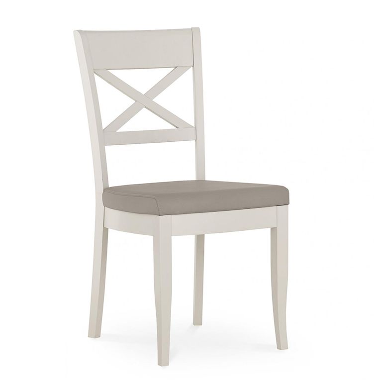 Montreux Extending Dining Table Set - 6-8 Seater - 180cm-225cm - 6 X Back Grey Bonded Leather Chairs - Grey Washed Oak & Soft Grey