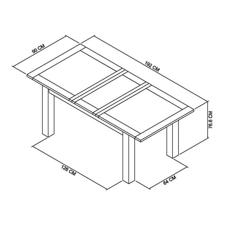 Oakham Dark Grey & Scandi Oak Extending Dining Table Set - 4-6 Seater - 152cm-192cm - 4 Dark Grey Bonded Leather Chairs