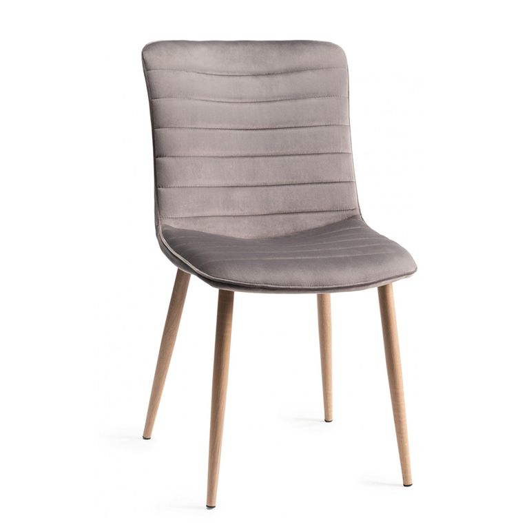 Oakham Scandi Oak Extending Dining Table Set - 4-6 Seater - 152cm-192cm - 4 Eriksen Grey Velvet Chairs