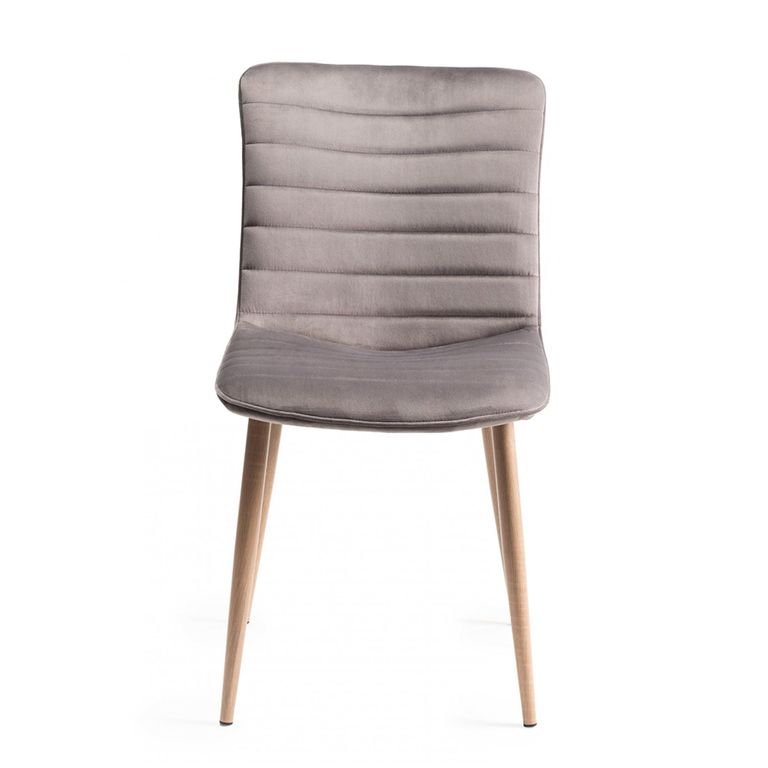 Oakham Scandi Oak Extending Dining Table Set - 6-8 Seater - 180cm-225cm - 6 Eriksen Grey Velvet Chairs