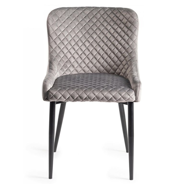 Turin Light Oak Extending Dining Table Set - 6-8 Seater - 165cm-225cm - 6 Cezanne Grey Velvet Chairs - Black Legs