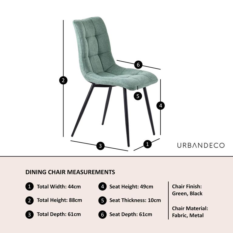 Bern Fluted Black 4 Seater Round Dining Set - 4 Corona Green Fabric Chairs