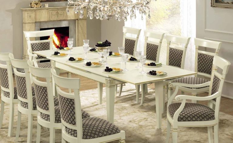 Treviso Dining Set - 4-8 Seater - 140cm-230cm - Extending - White Ash