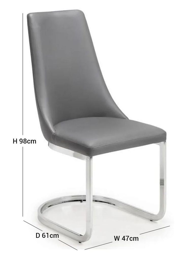 Como Extending Dining Set - 160cm-200cm - 2-4 Seater - 4 Cantilever Chairs - Grey Gloss