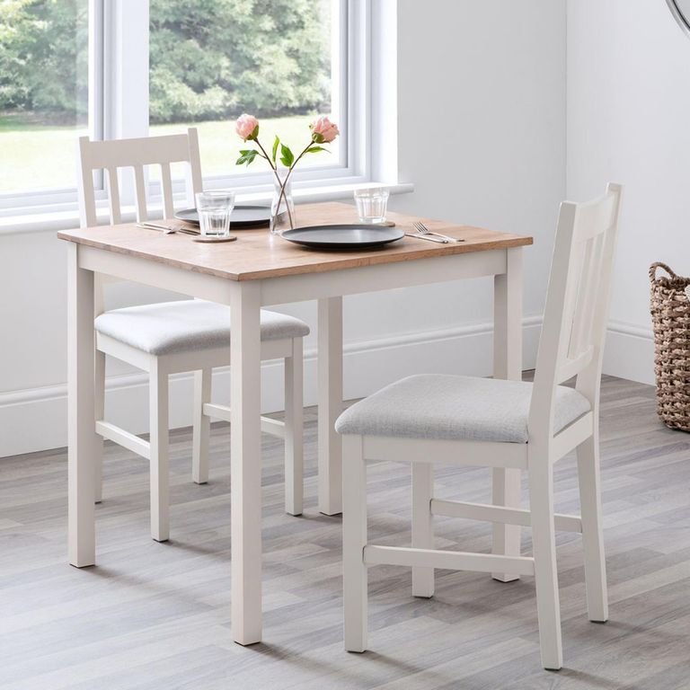 Coxmoor Dining Set - 75cm - 2 Seater - 2 Chairs - Ivory
