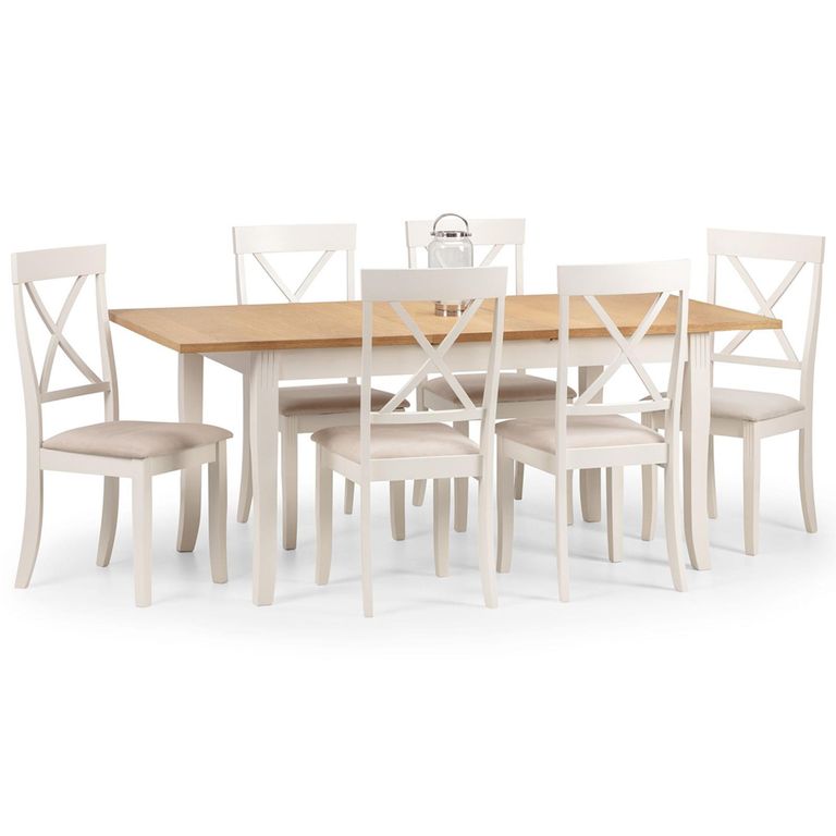 Davenport Extending Dining Set - 4-6 Seater - 150cm-190cm - Ivory