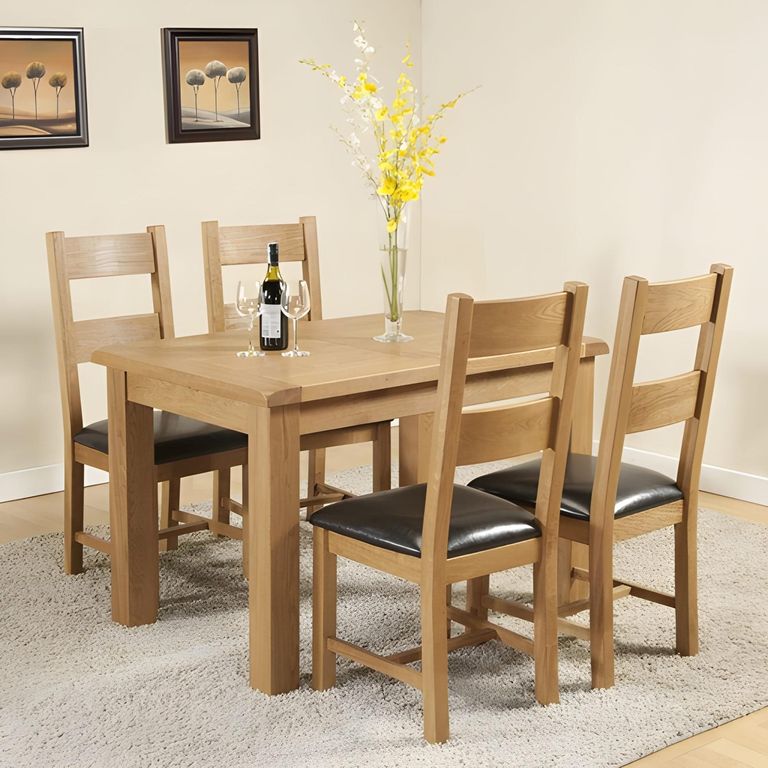 Dorset Dining Set - 4-6 Seater - 120cm-153cm - Extending - Oak - Variation Available