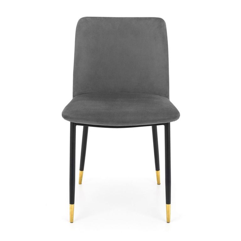 Findlay Dining Set - Walnut - 4 Seater - 90cm - Square - 4 Delaunay Grey Chairs