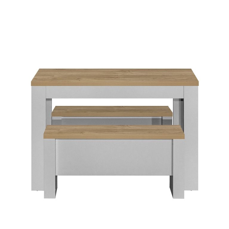 Highgate Dining Set - 2 Seater - 1180cm - with 2 Benches - Grey Painted