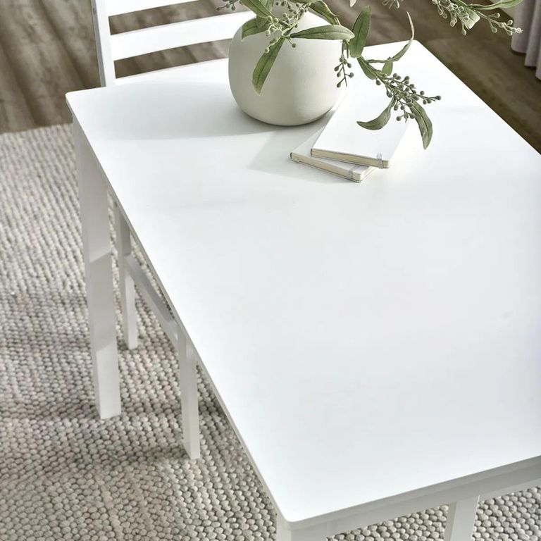 Keats Dining Set - 4 Seater - 110cm - White