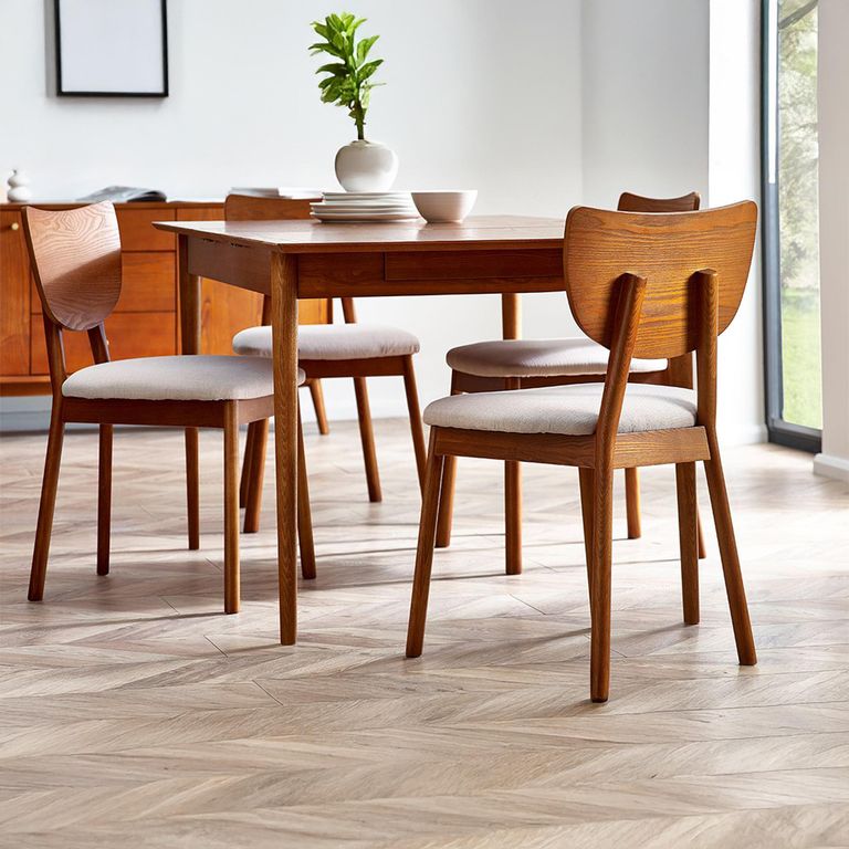 Lowry Extending Dining Set - 4-6 Seater  - 140cm-180cm - Cherry Wood - Retro Style