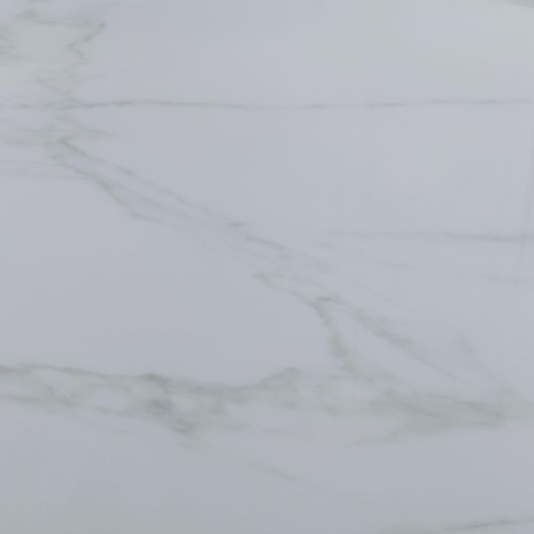 Milan White Marble Dining Set - Mimi Cream Leather Dining Chair