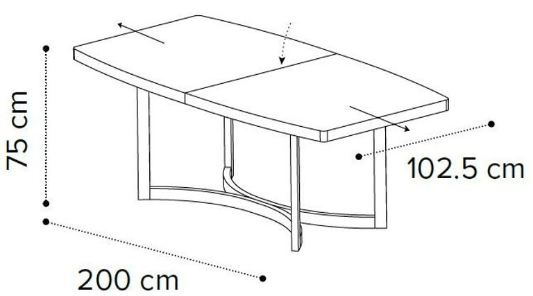 Armonia Dining Set - 8 Seater - 200cm - Silver Birch - with Roma Fabric Chair