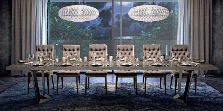 Elite Dining Set - Extending - Silver Birch - with Capitonne Dining Chairs