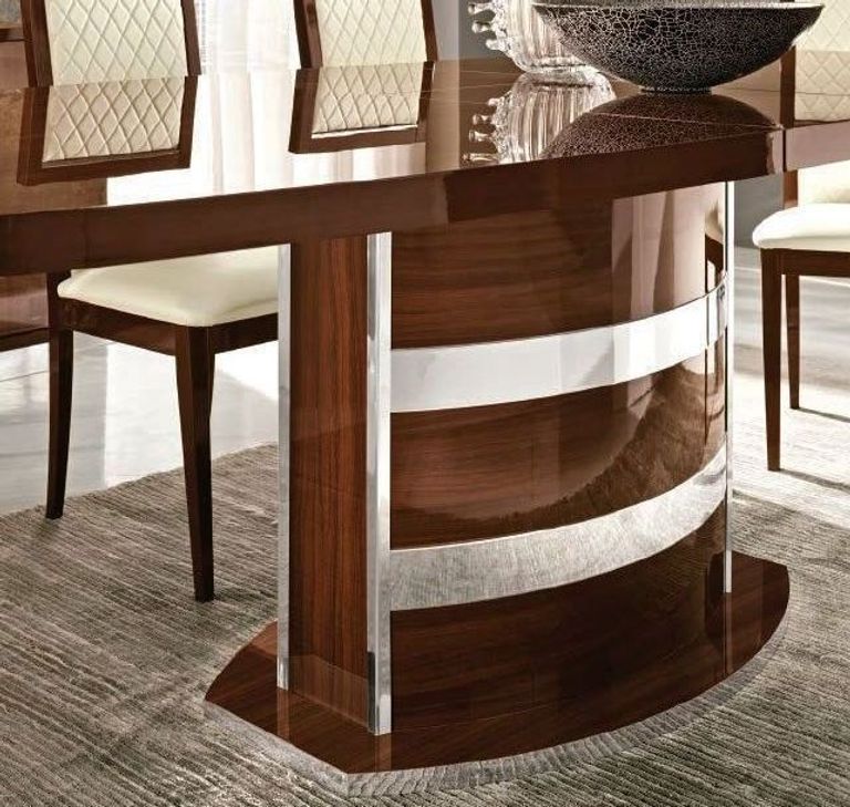 Roma Dining Set - Butterfly Extending - Walnut - with Dama Leather Chairs - Variant Available