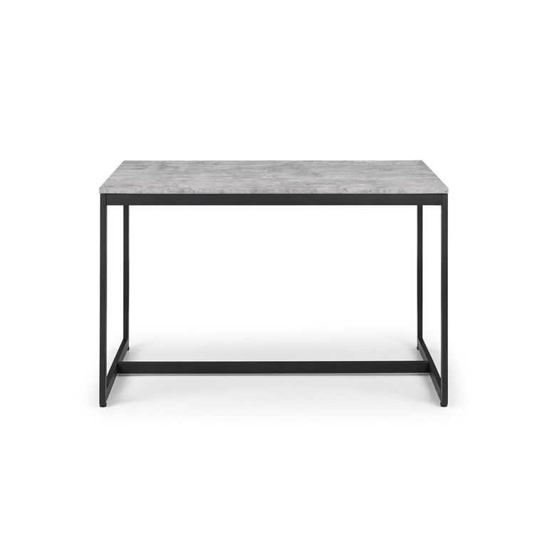 Staten Dining Set - 4 Seater - 120cm - Jazz Black Chairs - 4 Chairs - Concrete