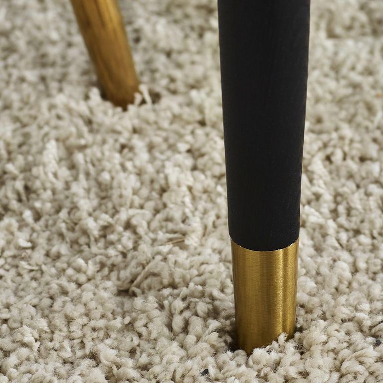 Louis Dining Table - 160cm - 6 Seater - White Ceramic Top - Black Fluted Base