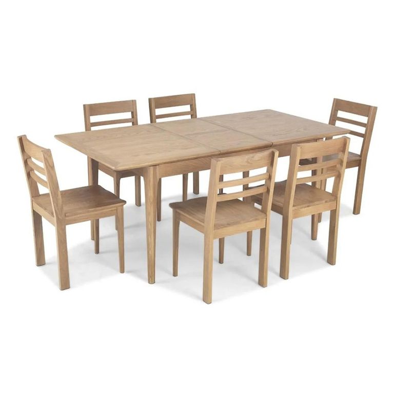 Wadsworth Oak 4-6 Seater Extending Dining Table - 140cm-180cm