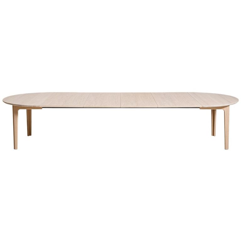 Clearance - SM111 Extending Dining Table - 4 to 6 Seater - Round - Black Nano Laminate with Oak White Oil - B219