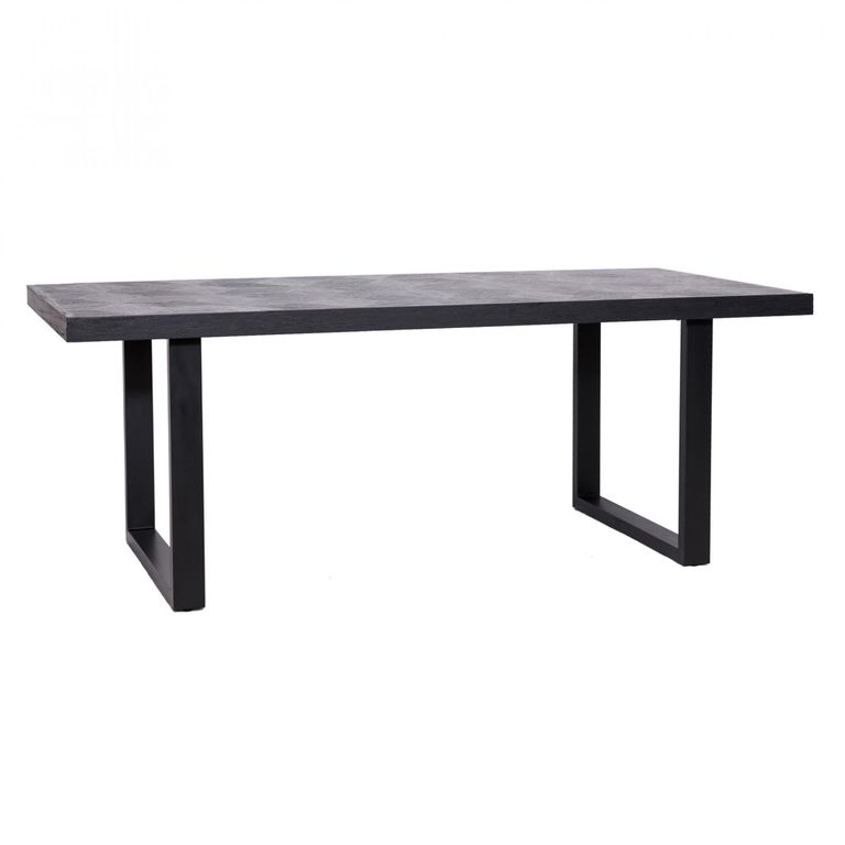 Blax Black Geometric Cube 8 Seater Dining Table