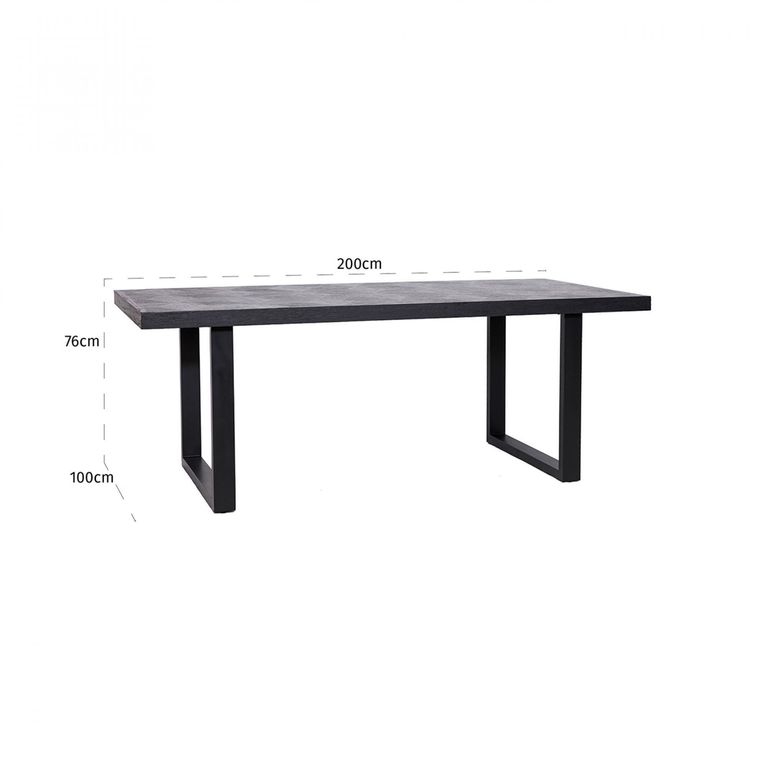 Blax Black Geometric Cube 8 Seater Dining Table
