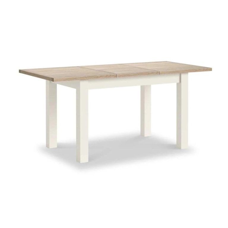 Modern Extending Dining Table - 4-6 Seater - 120cm-160cm - White Painted