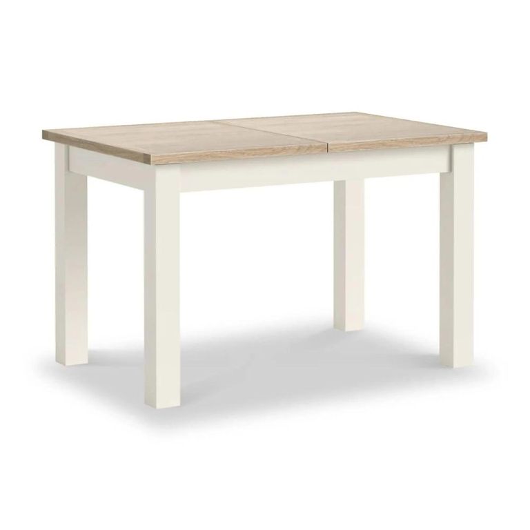 Modern Extending Dining Table - 4-6 Seater - 120cm-160cm - White Painted