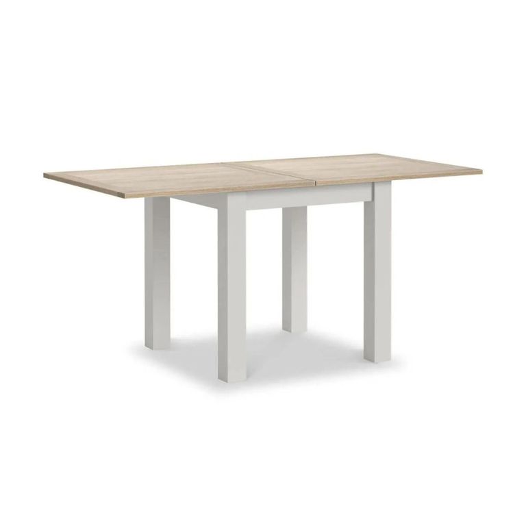 Modern Flip Top Dining Table - 2-6 Seater - 85cm-170cm - Grey Painted