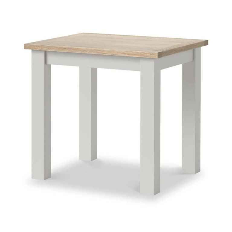 Modern Bistro Dining Table - 2 Seater - 80cm - Grey Painted