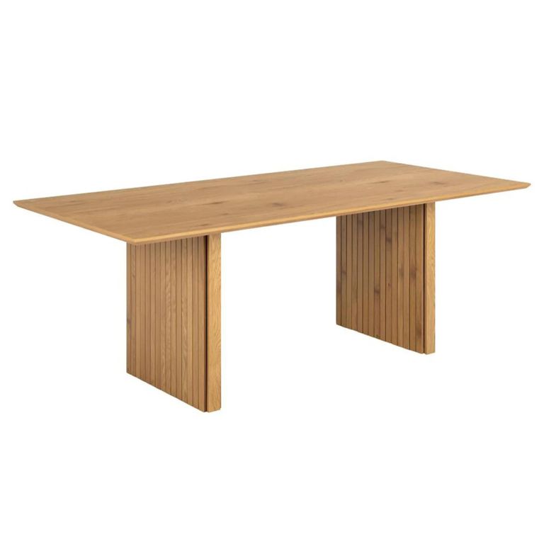Colima Round Dining Table - 8 Seater - 210cm - Fluted Oak