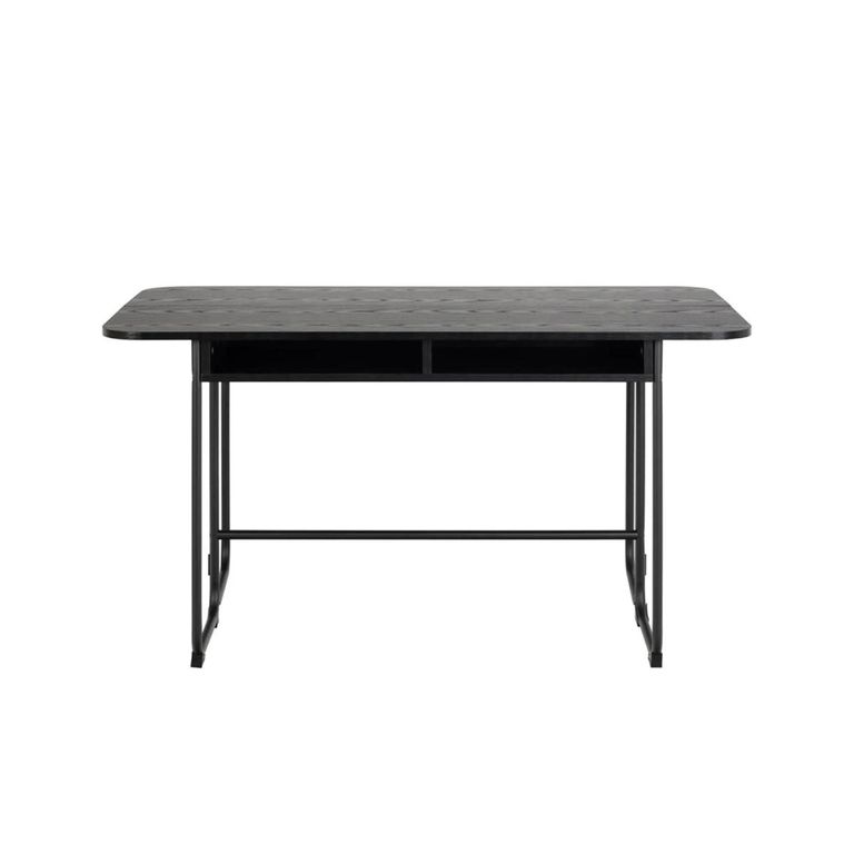 Darlington Foldable Dining Table - 4 Seater - 140cm - Black Melamine