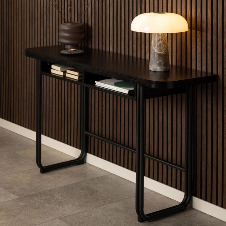 Darlington Foldable Dining Table - 4 Seater - 140cm - Black Melamine