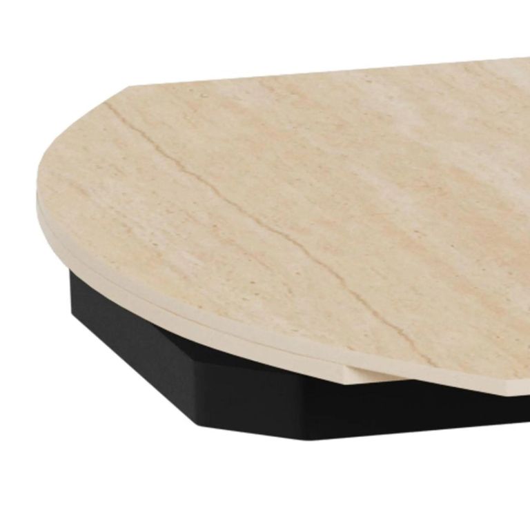 Morella Extending Oval Dining Table - 6-8 Seater - 160cm-240cm - Sand Ceramic - with Cross Base