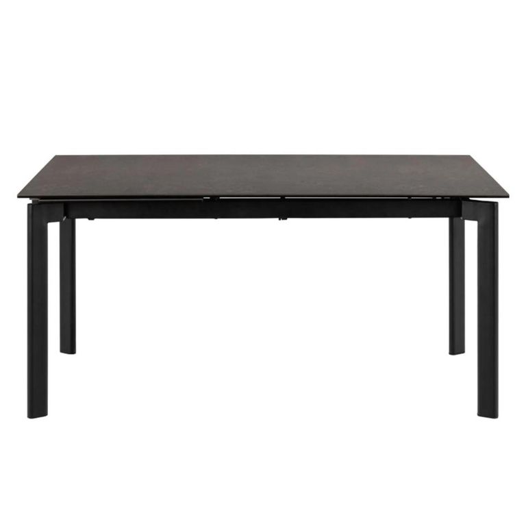 Palermo Extending Dining Table - 6-10 Seater - 180cm-240cm - Black Ceramic